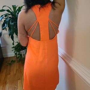 Tangerine orange dress